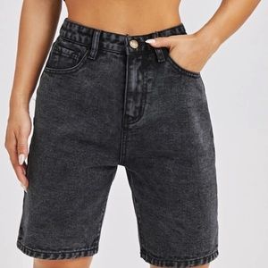 SHEIN High Waist Bermuda Denim Shorts Size Small